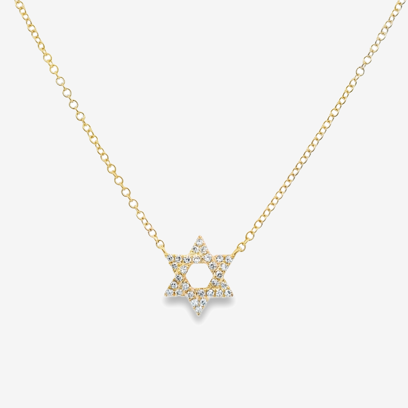 0.10CT Diamond Star of David Necklace