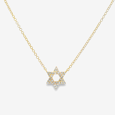 0.10CT Diamond Star of David Necklace