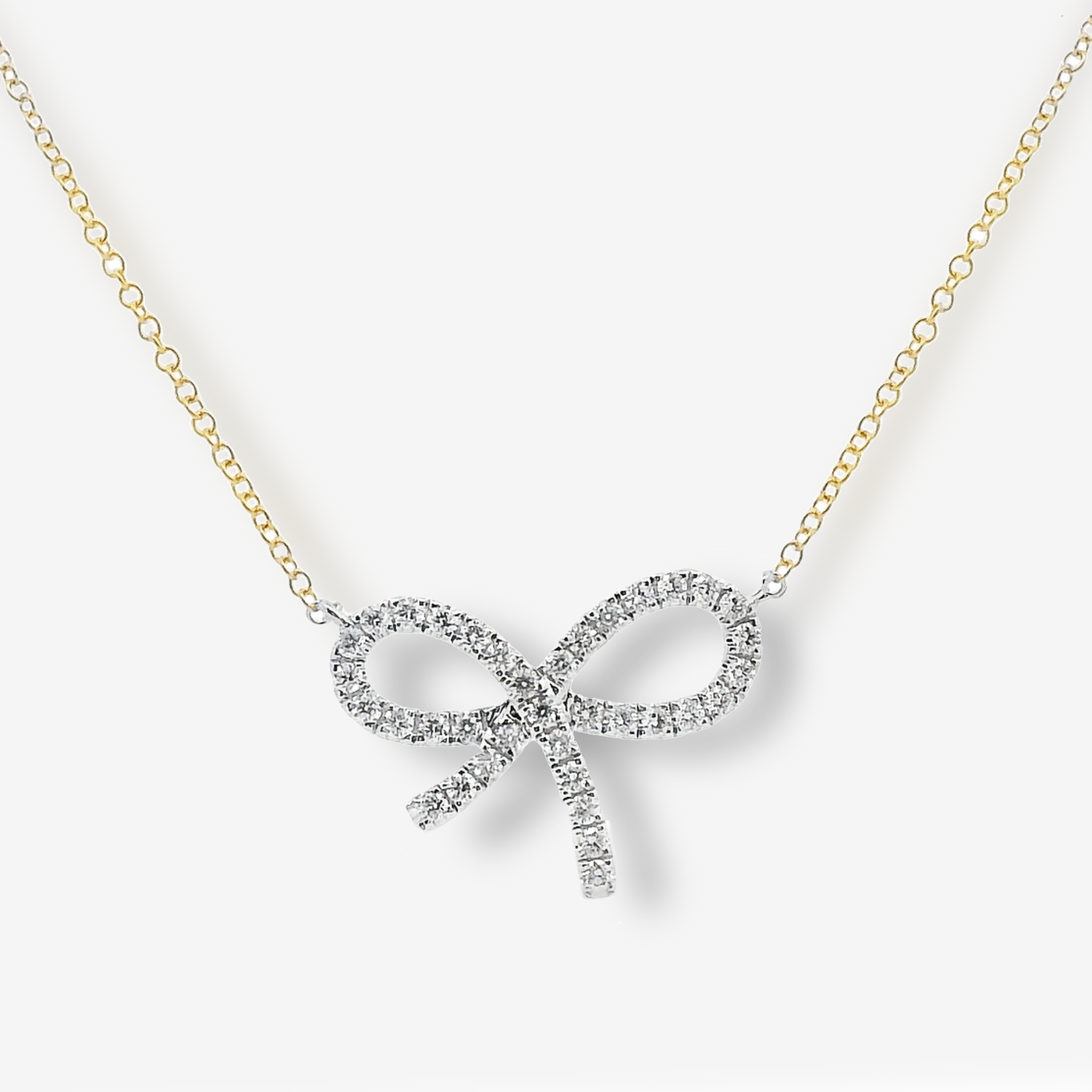 0.30CT Diamond Bow Necklace