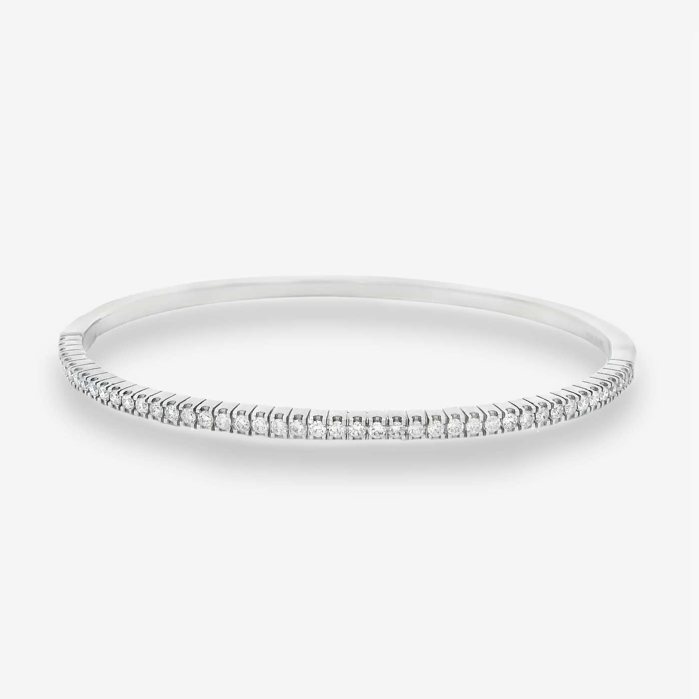 0.65CT Halfway Diamond 2mm Bangle Bracelet