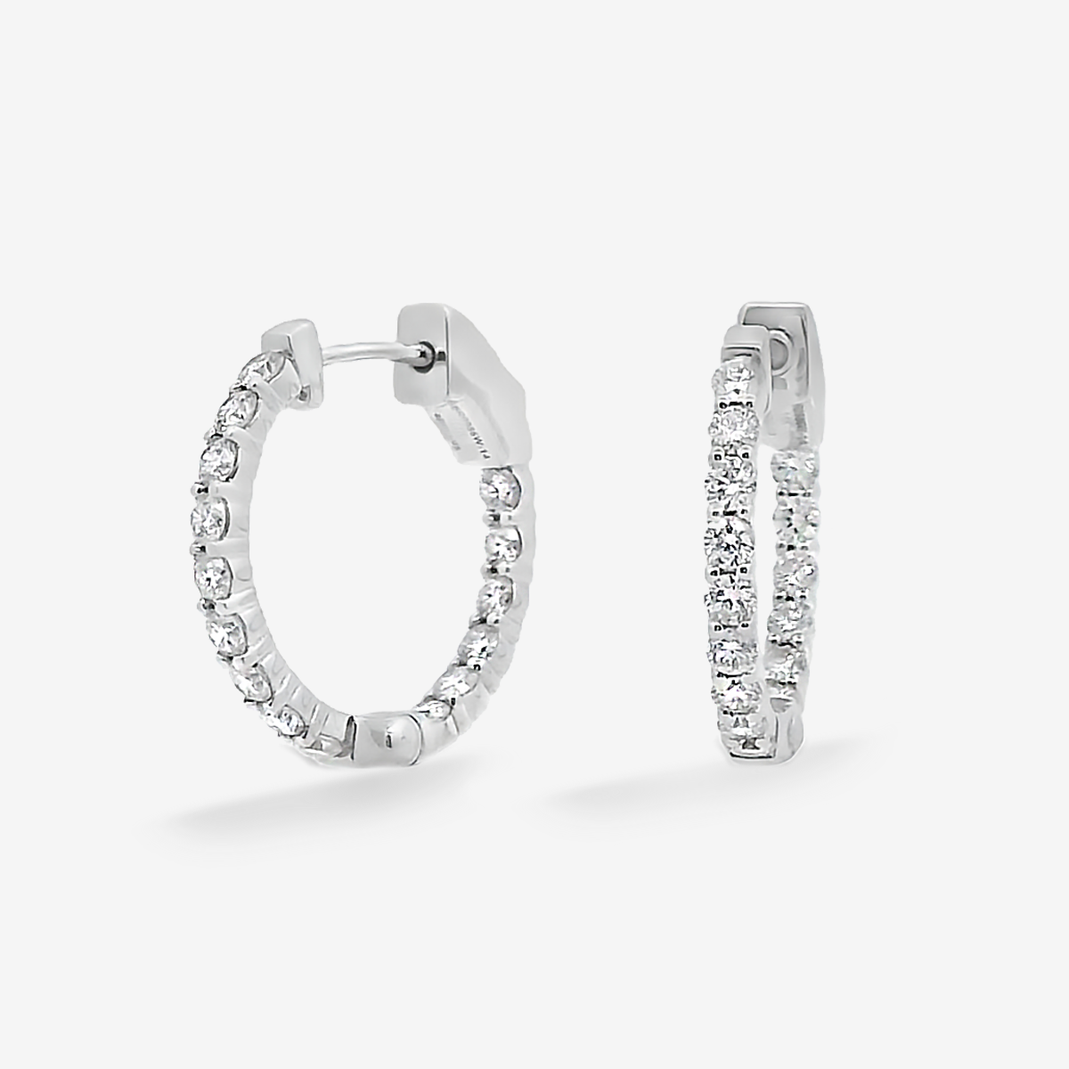 0.75" Eternity 0.95CT Hoop Earrings