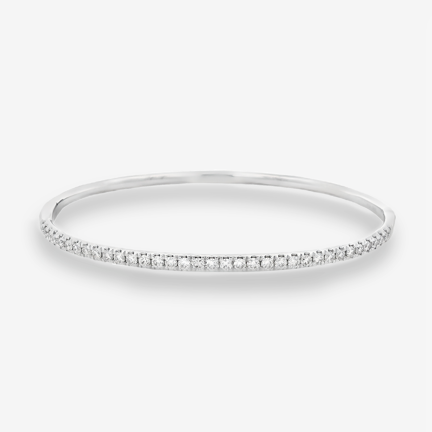 French Set Classic 0.90CT Halfway Diamond 2.8MM Bangle Bracelet