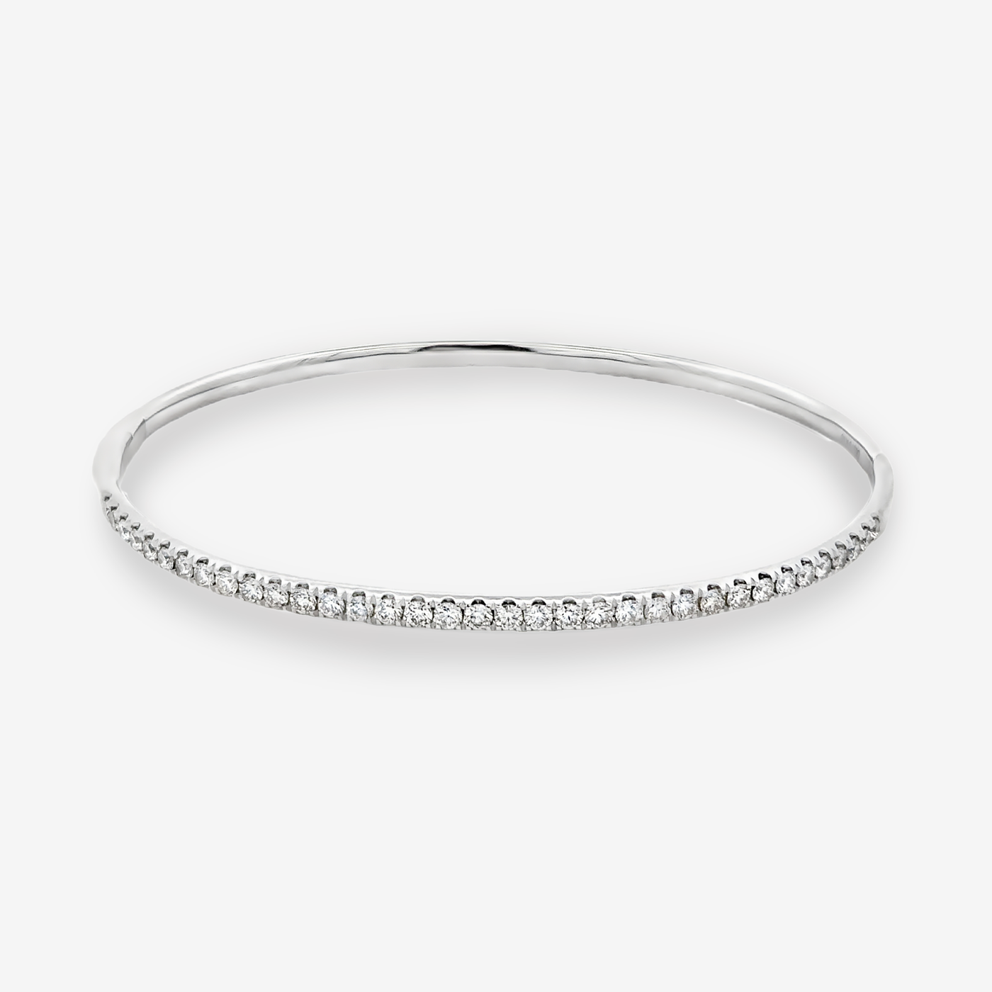 French Set Classic 0.95CT Diamond Halfway Bangle Bracelet