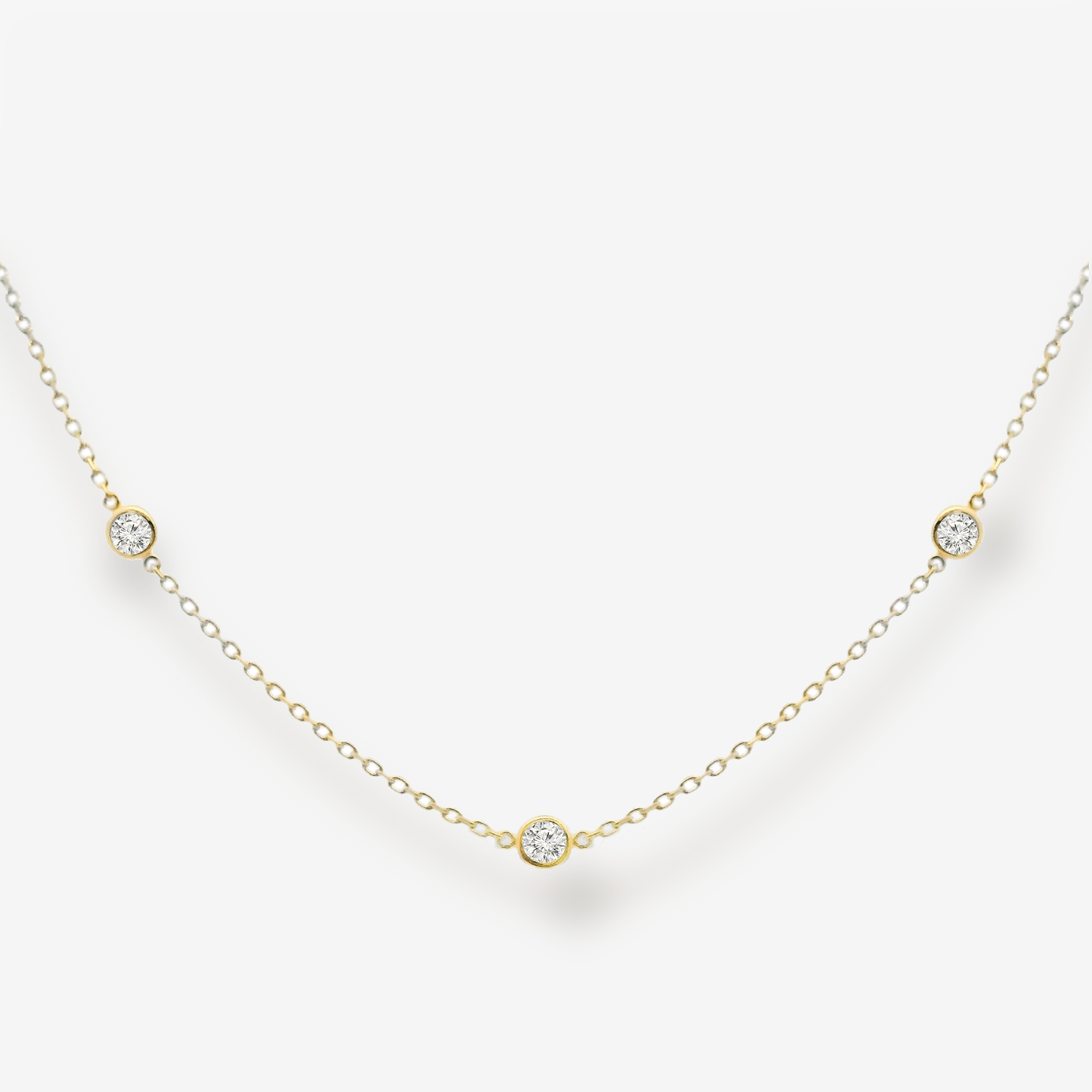 10 Diamonds By The Yard 0.95CT Necklace