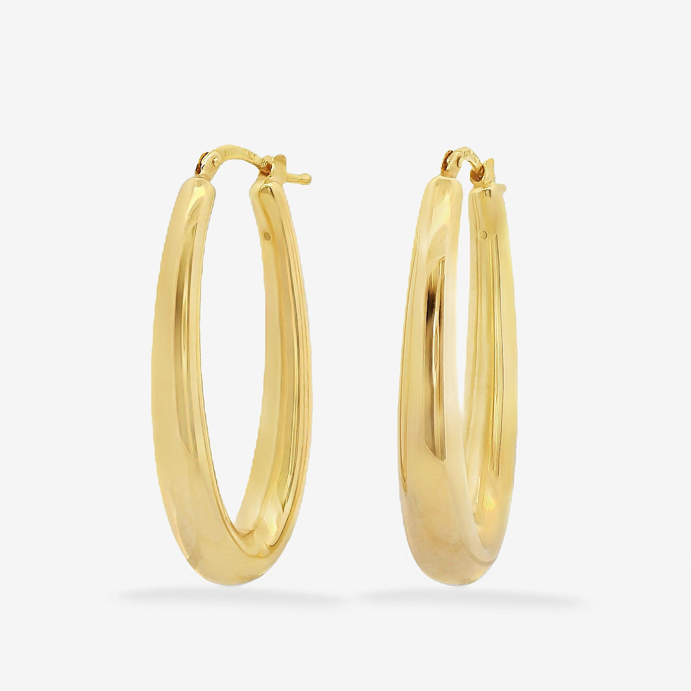 Graduated Oval Hoop Earrings