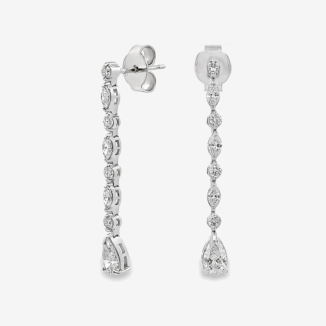 Shops diamond pear drop earrings