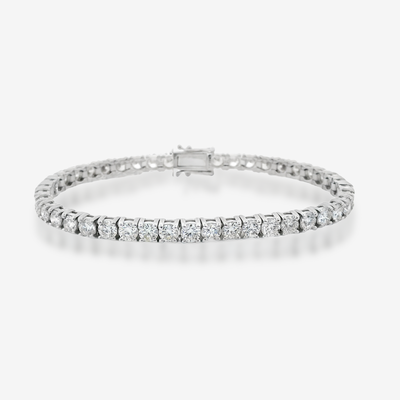 Round Basket Low Base Diamond Tennis Bracelets