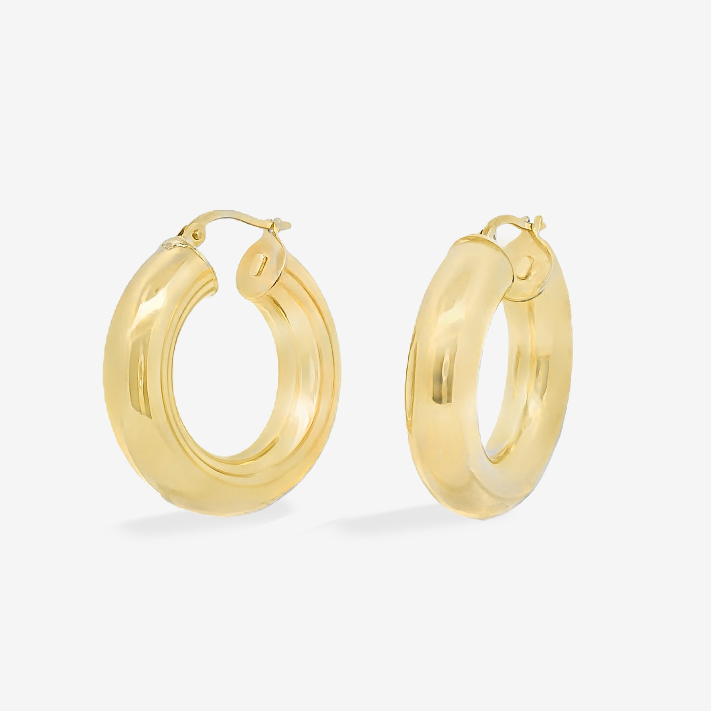 Classic 6mm Round Gold Hoop Earrings