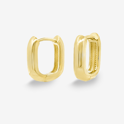 Flat Bold U-Hoop Huggie Earrings