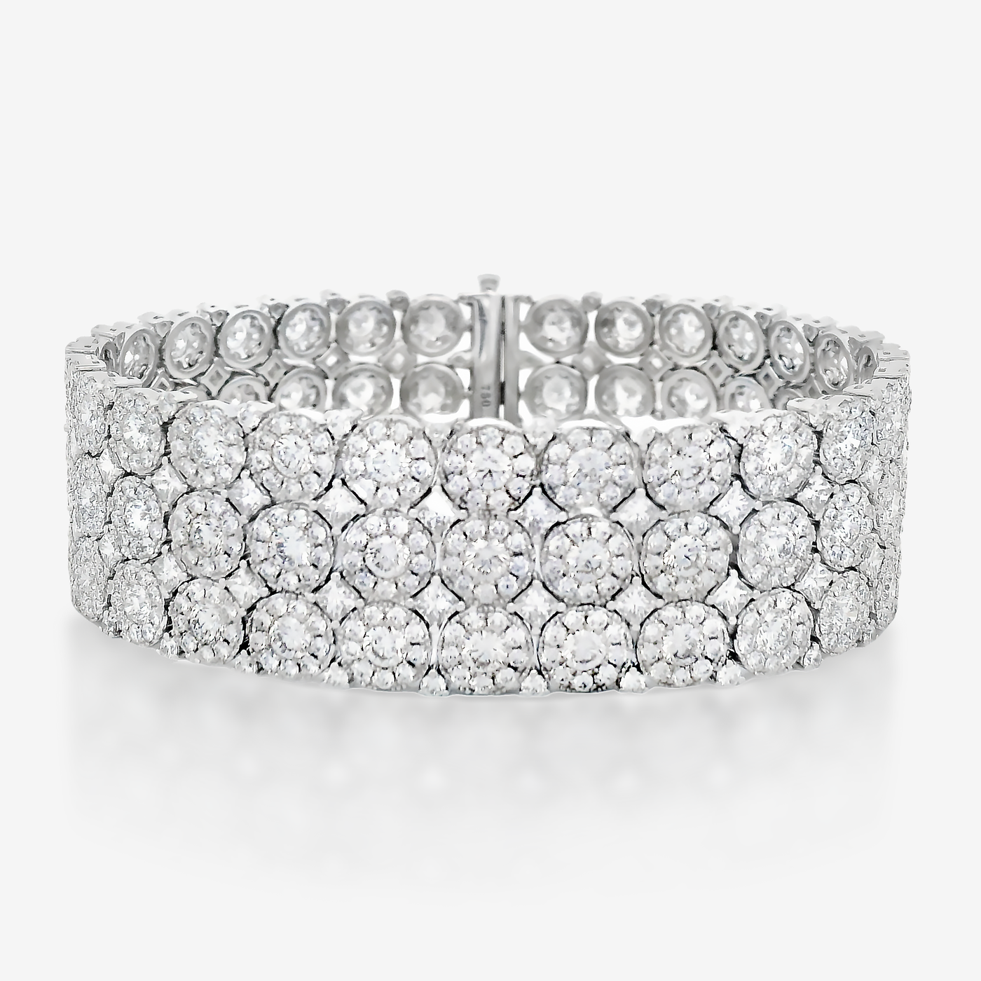 20.11CT Round and Princess Cut Diamond Bracelet