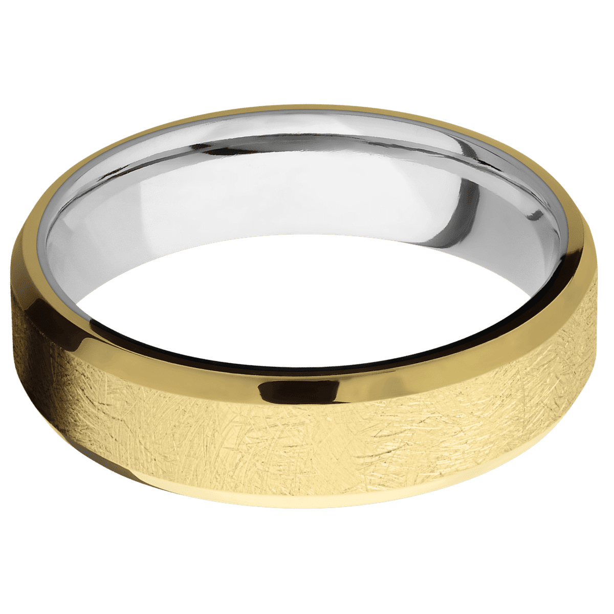 Lashbrook - 14K Yellow Gold + Distressed , Polish Finish + 14K White Gold