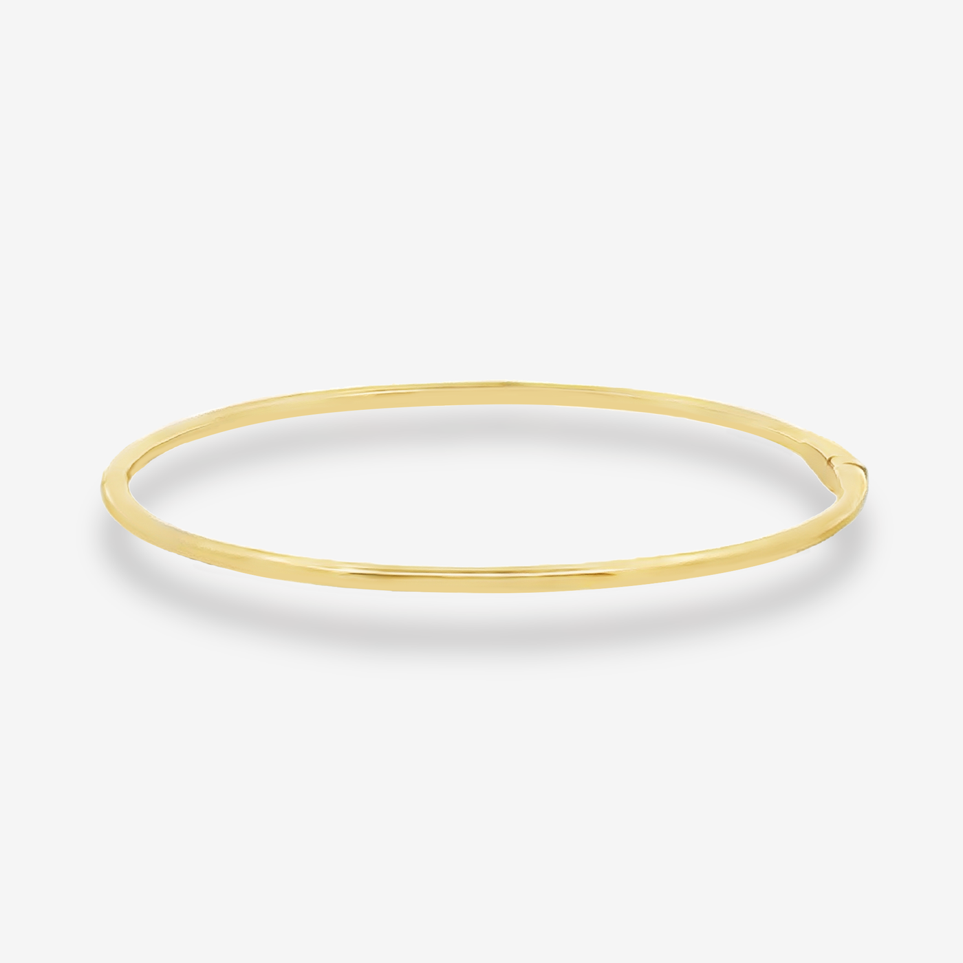 2mm Classic Solid Gold Bangle Bracelet