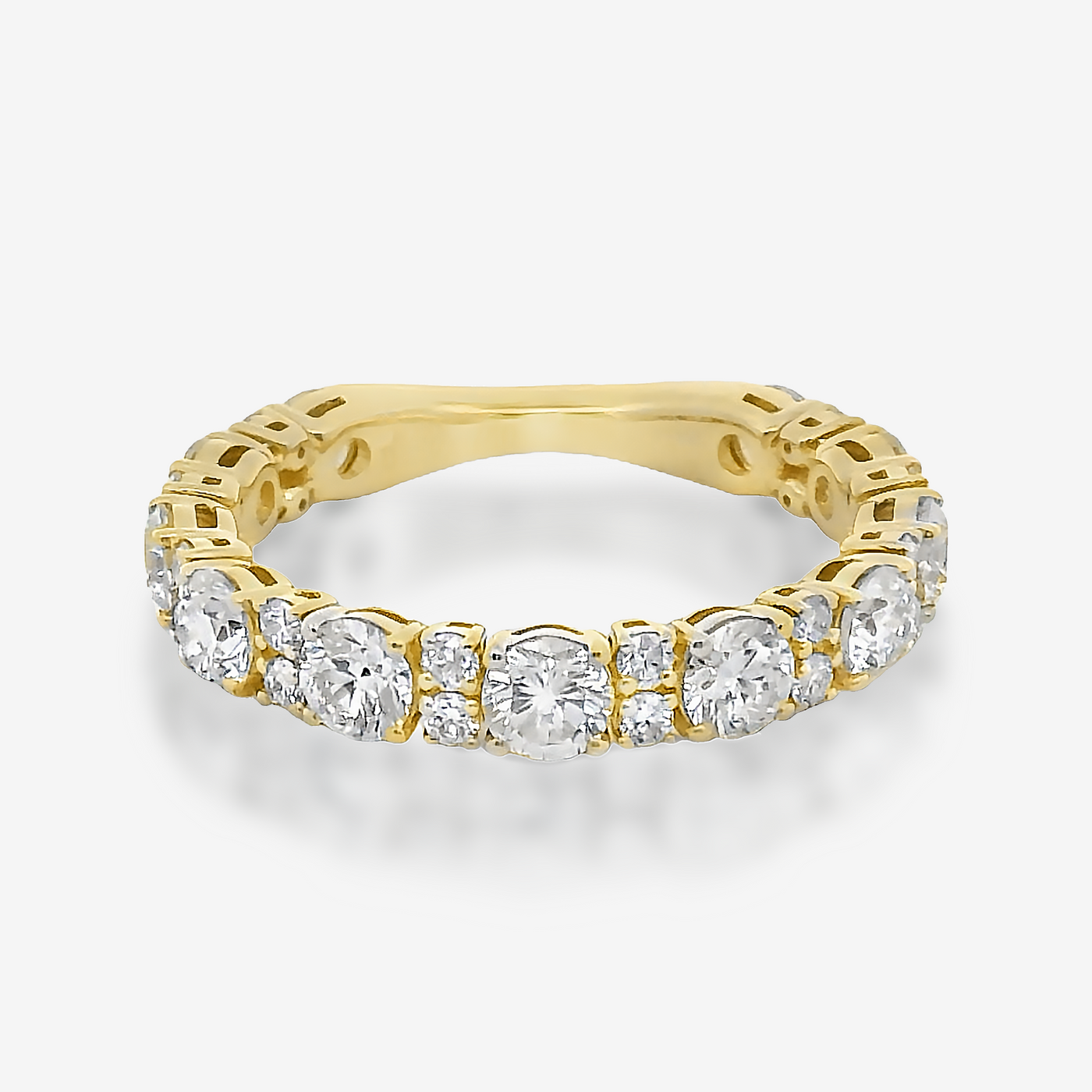 3/4 Two/One Row 1.65CT Diamond Ring