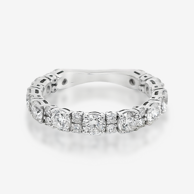 3/4 Two/One Row 1.65CT Diamond Ring