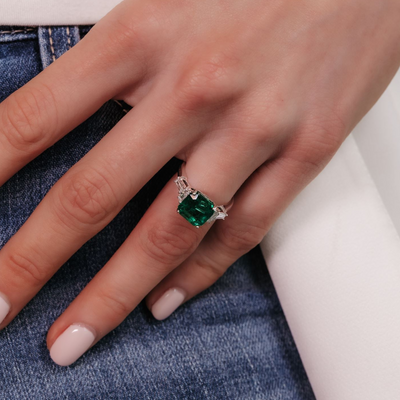 3.50CT Emerald & Diamond Ring