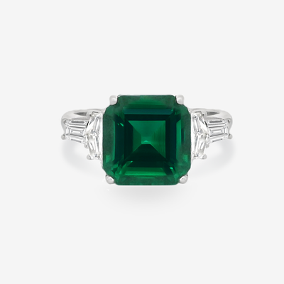 3.50CT Emerald & Diamond Ring