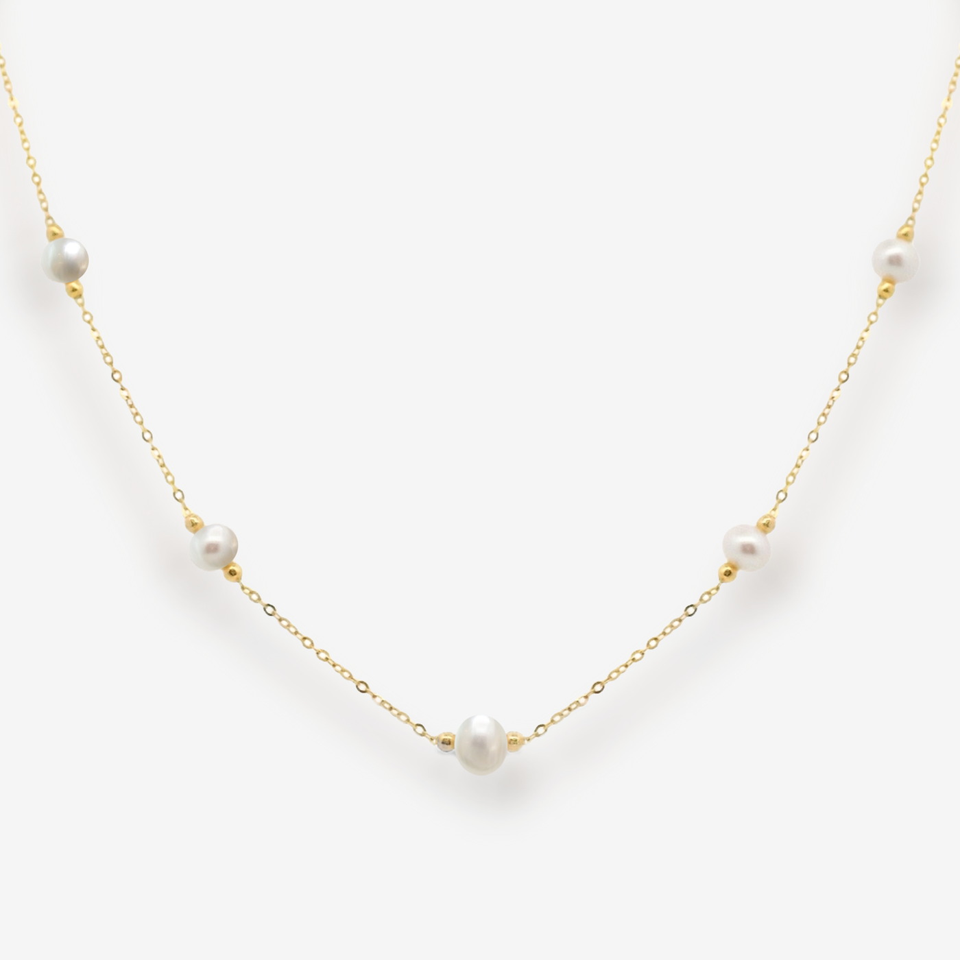 4-4.5MM Pearl Station 18" Bead It Necklace