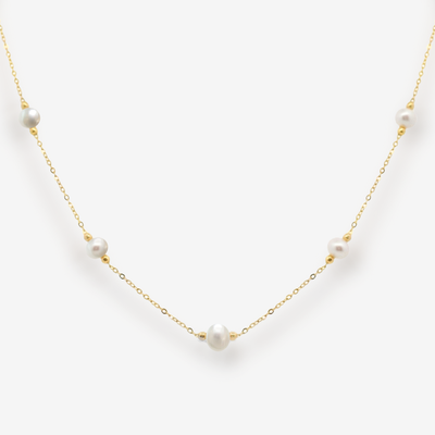 4-4.5MM Pearl Station 18" Bead It Necklace