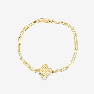 4 Way Cross Paperclip Bracelet