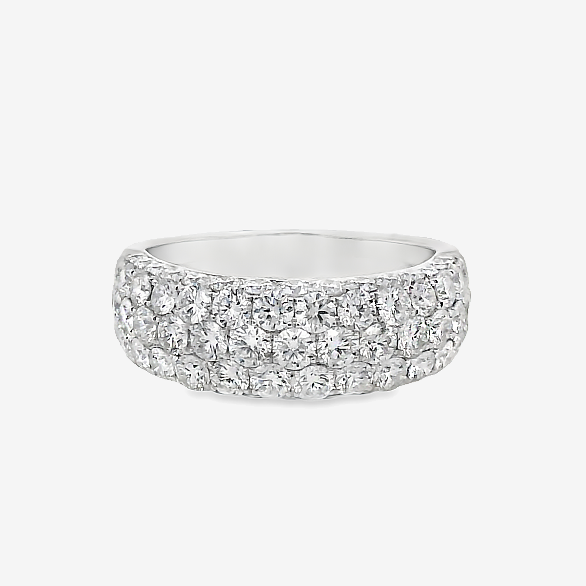 5 Row Pave' Diamond 1/2 Way Ring