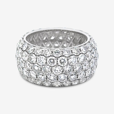 5 Row Diamond Eternity Statement Ring