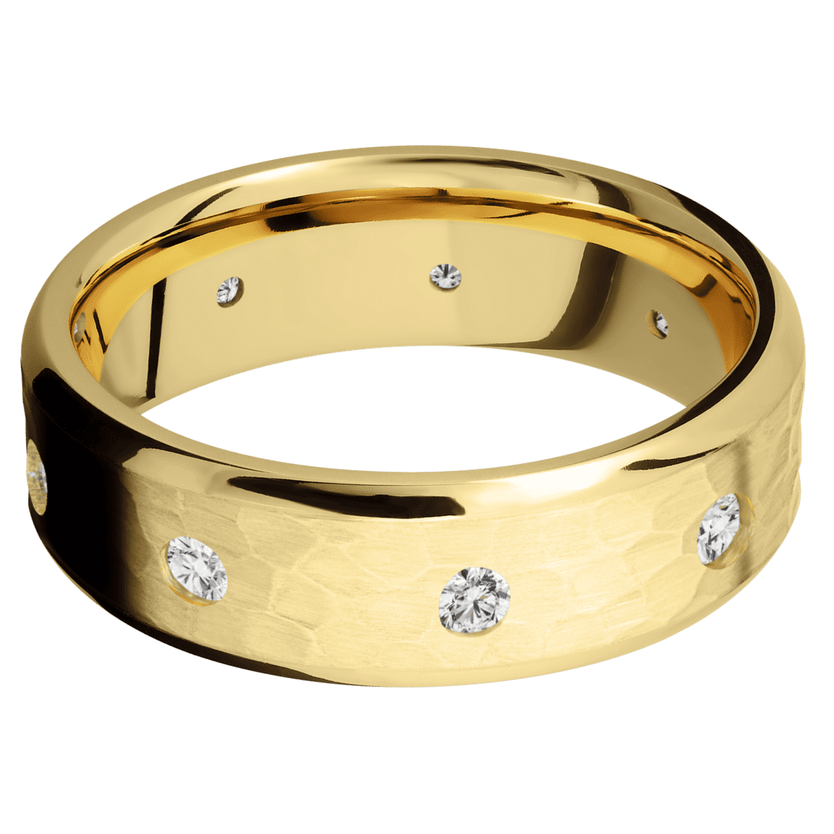 Lashbrook - 18K Yellow Gold + Hammer , Polish Finish