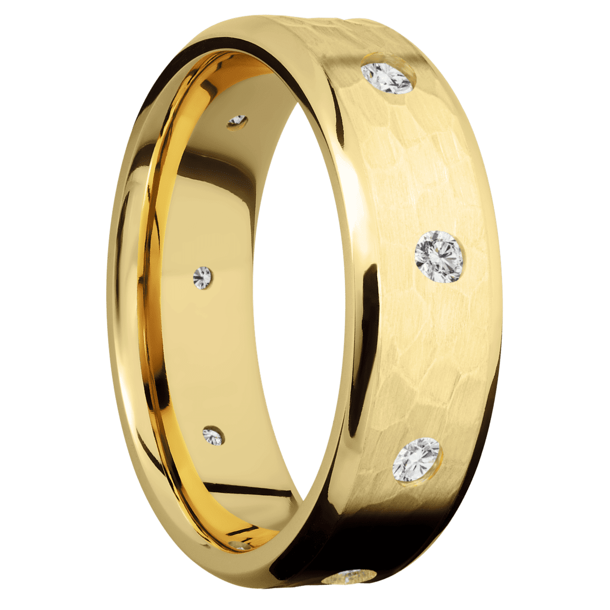 Lashbrook - 18K Yellow Gold + Hammer , Polish Finish