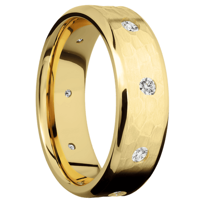 Lashbrook - 18K Yellow Gold + Hammer , Polish Finish