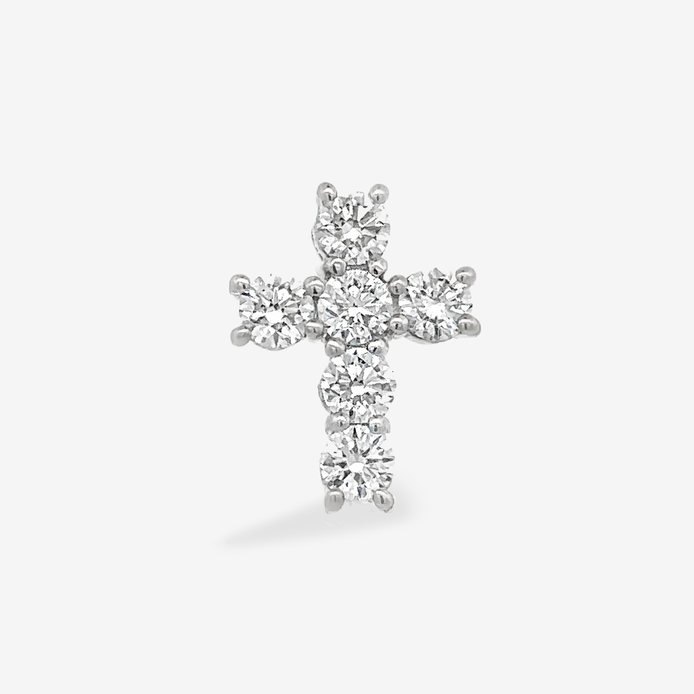 6 solitaire 1.00CT Diamond Cross Pendant