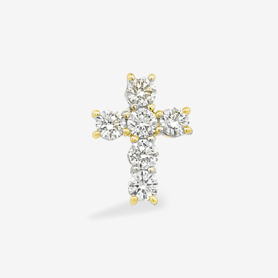 6 solitaire 1.50CT Diamond Cross Pendant