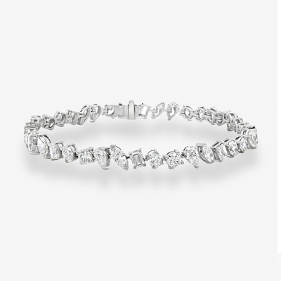 9.80CT Mixed Shape Diamond Tennis Bracelet