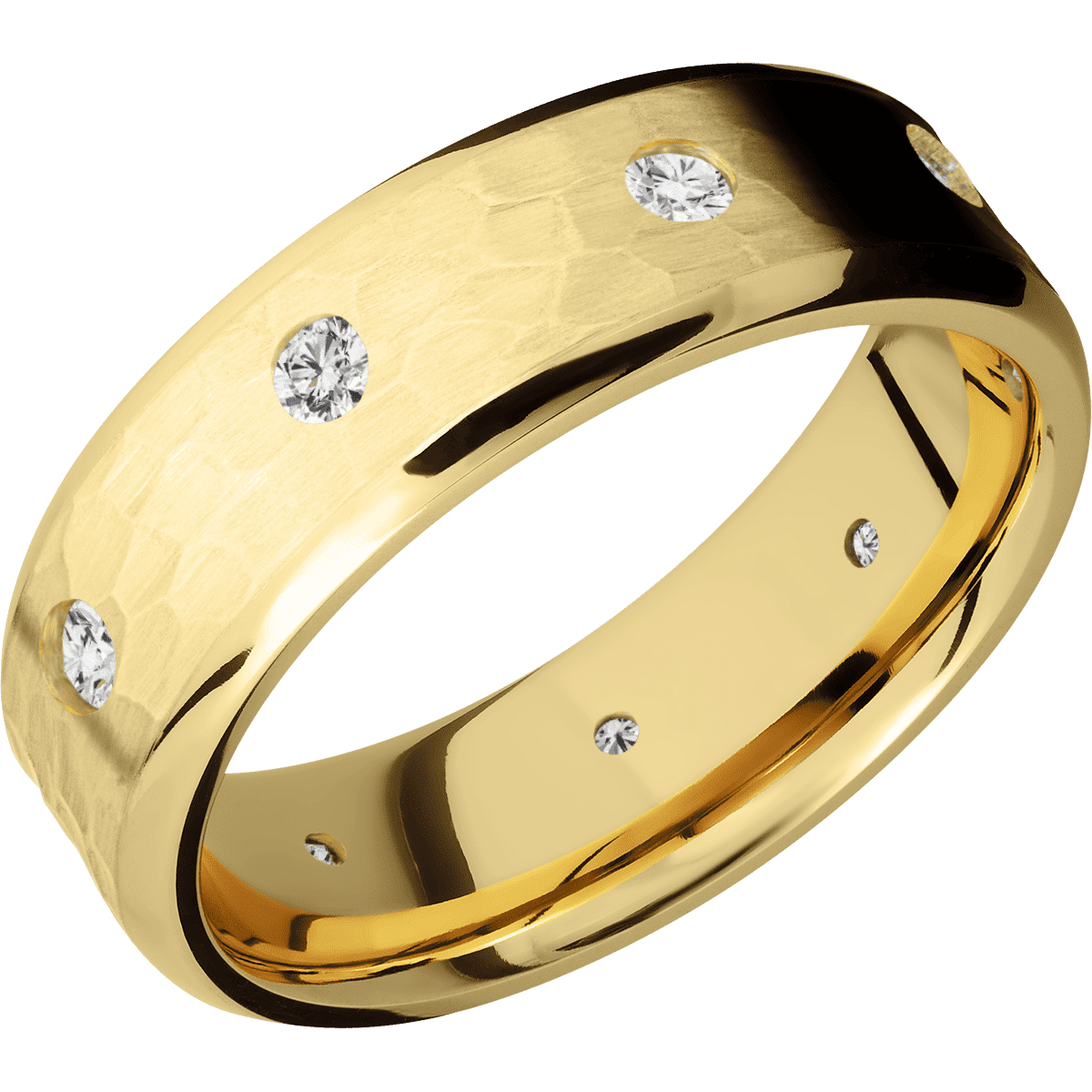 Lashbrook - 18K Yellow Gold + Hammer , Polish Finish