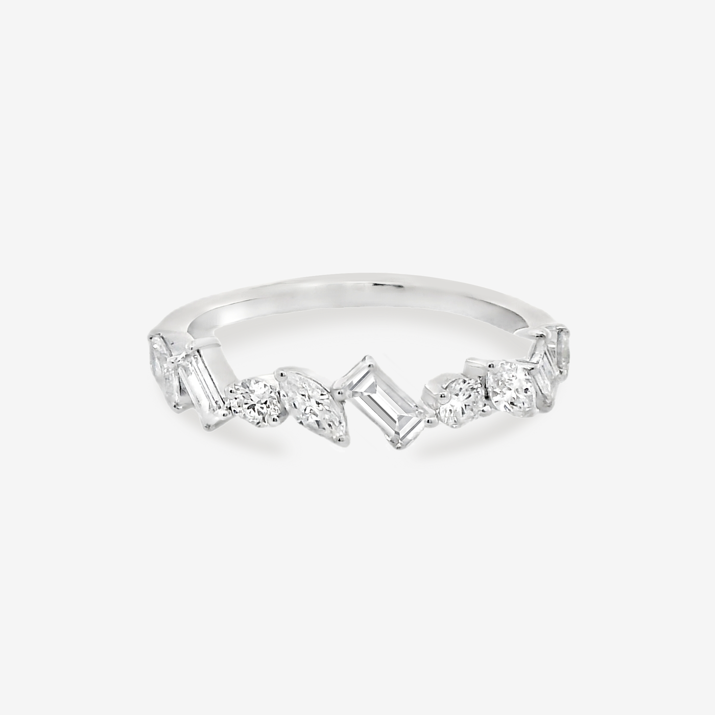 0.70CT Asymmetrical Multi Shape Diamond Ring