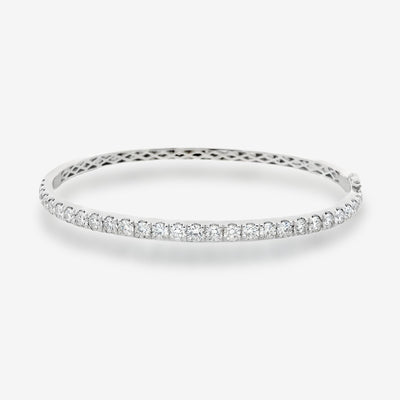 2.85CT 1/2 Way Diamond Bangle Bracelet