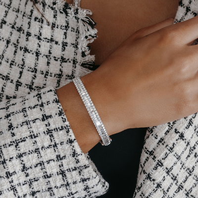 pave diamond bangle bracelet