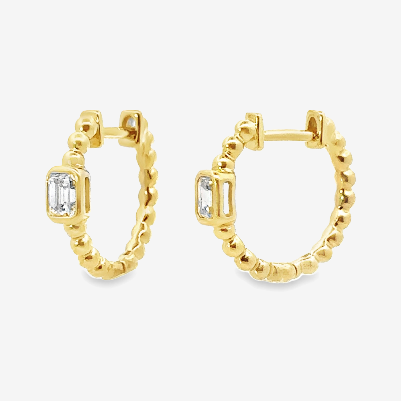 Bead It 0.35CT EC Diamond Huggie Earrings