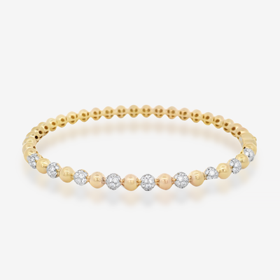 Bead It 1.00CT Diamond Small Bangle Bracelet