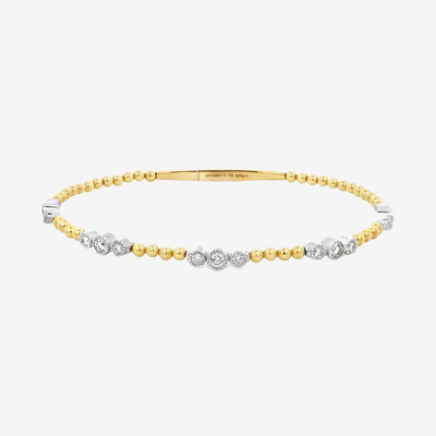 Bead It Milgrain Diamond Bangle Bracelet