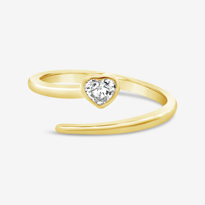 heart shaped diamond wrap ring