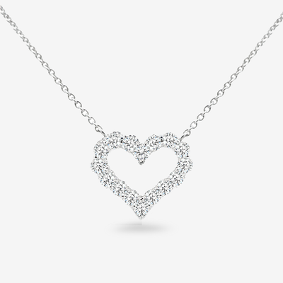 Classic 0.50CT Diamond Heart Necklace