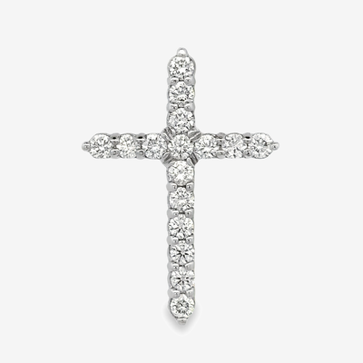 Classic 0.80CT Diamond Cross Pendant