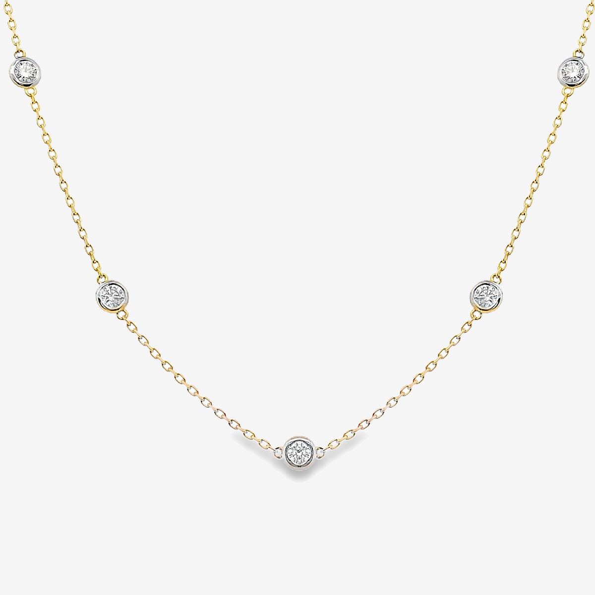 Classic 10 Diamonds By The Yard 1.00CT Necklace