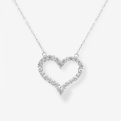 Classic 0.70CT Diamond Heart Necklace