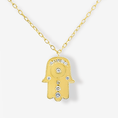 Diamond Hamsa Necklace