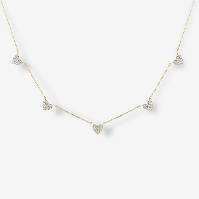 Diamond Heart Drops By The Yard Necklace