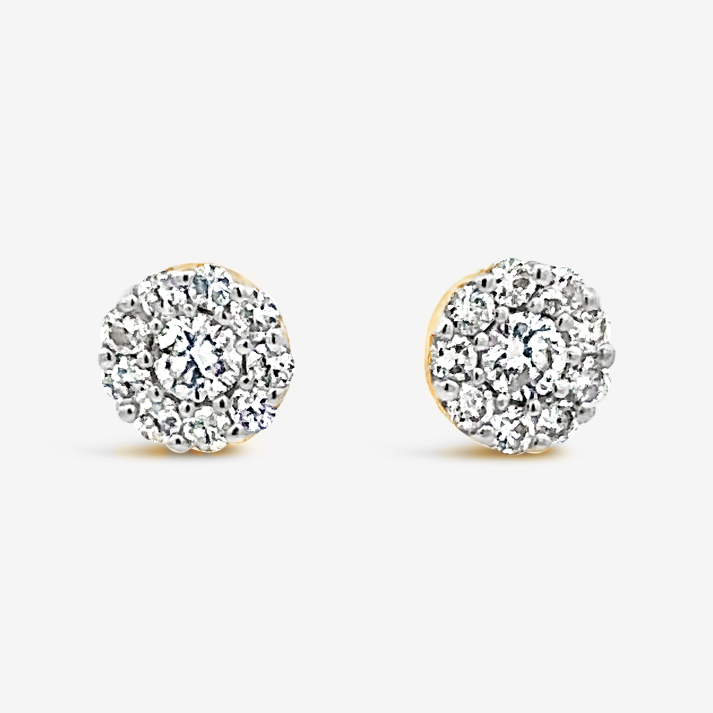 Mini Diamond Halo Earrings