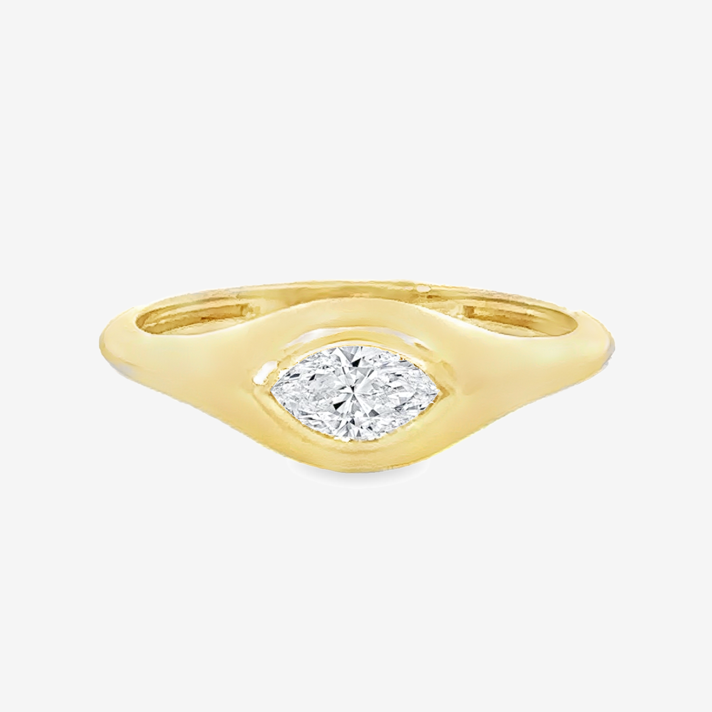 East-West Marquise Signet Ring