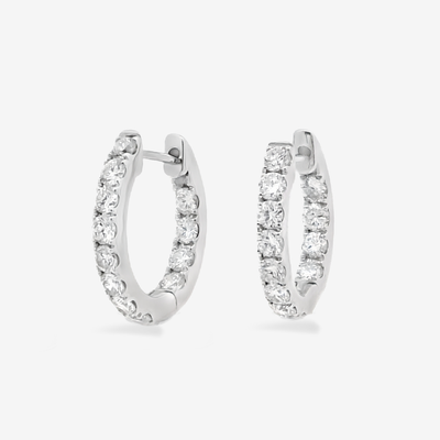 Eternity 1.30CT Diamond Huggie Earrings