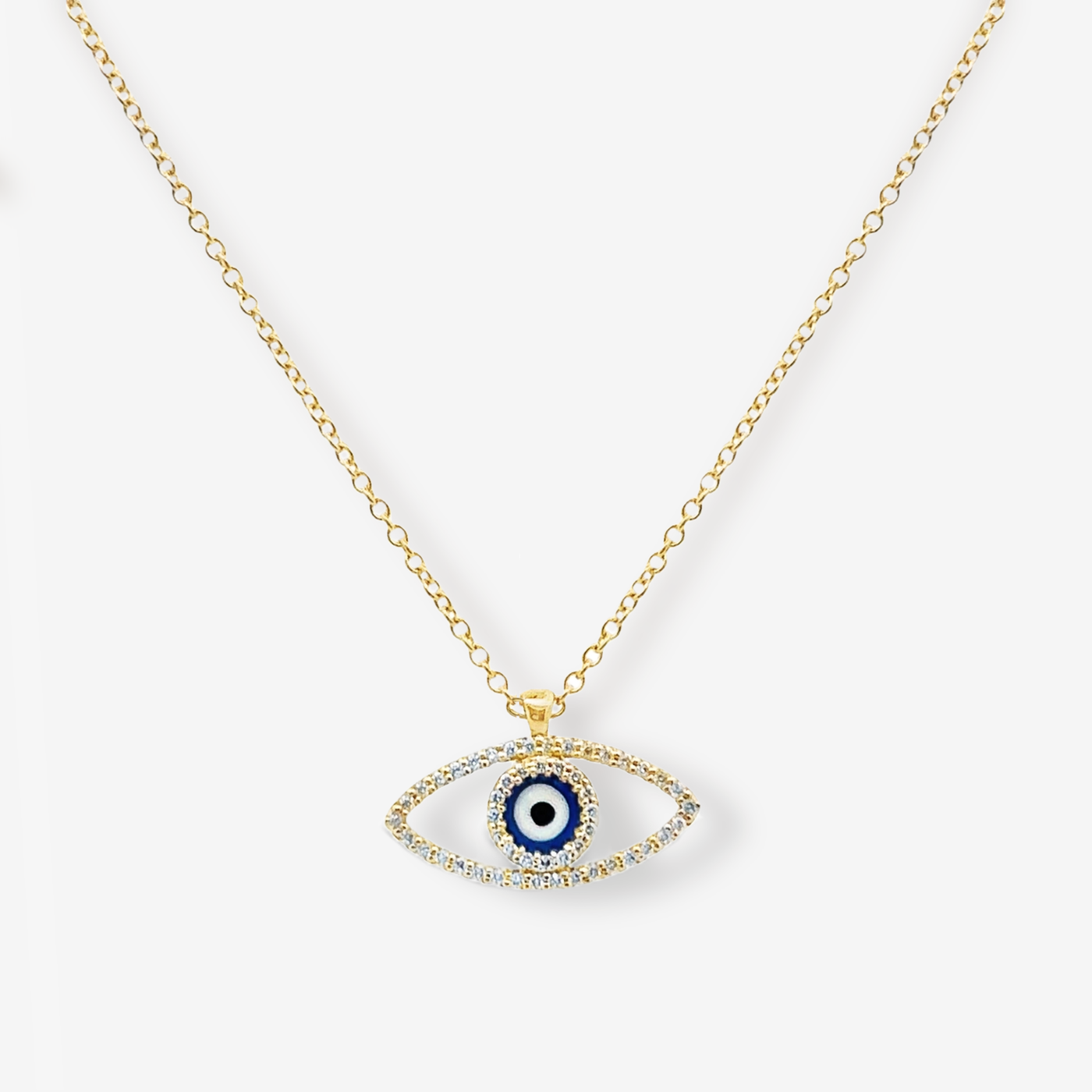 Floating Evil Eye Necklace