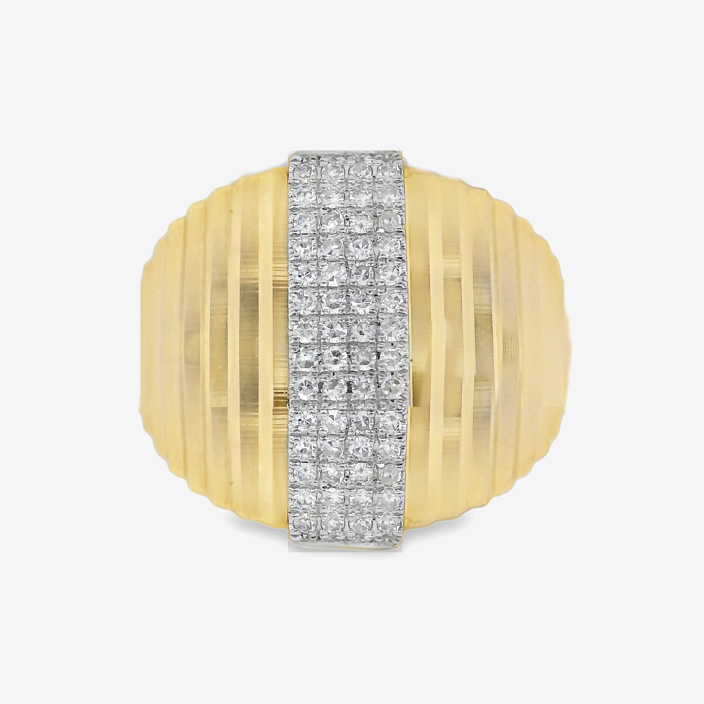 Fluted Pave' Diamond Ring